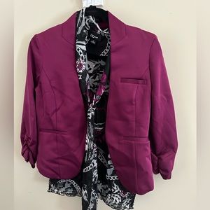 Magenta Blazer and business top